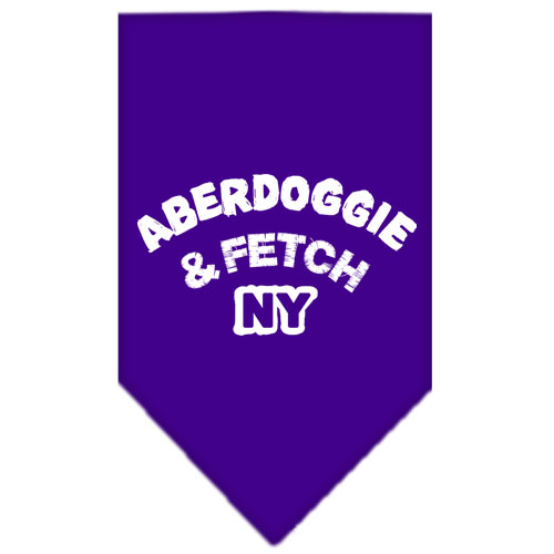 Aberdoggie NY Screen Print Bandana Purple Small